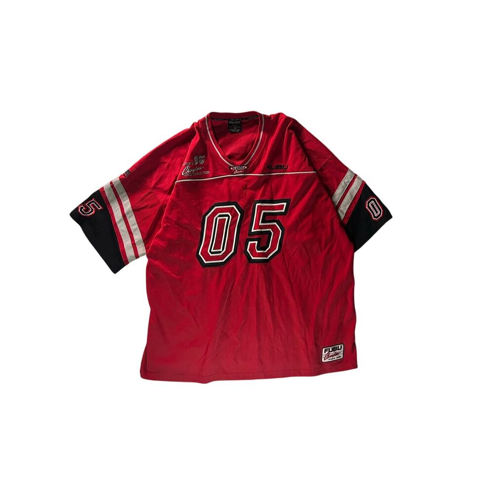 Vintage 90s/Y2K FUBU 05 Champions Football Jersey Red Size 3XL
